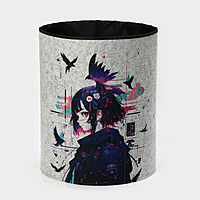 Органайзер для хранения "Аниме", на завязках, серый, 40х32х48 см, 42 л