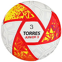 Мяч футб. "TORRES Junior-3" арт.F323803, р.3, ПУ, 3 сл, 32 п,руч.сш, бел-крас-жел