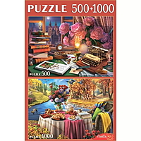 Пазл 2 в 1 Великолепные натюрморты 500+1000 ФП500-1000-4306