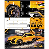 Тетрадь 12 листов в клетку на скрепке "Внедорожники", МИКС