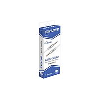 Кабель Exployd EX-K-475 Jack 3.5(м) - Jack 3.5(м),  для микро и наушников, 1 м, белый