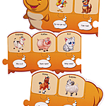 Пазл Гусеницы-умницы Зверята малыша 30 элементов ИН-4954