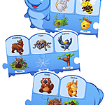 Пазл Гусеницы-умницы Зверята малыша 30 элементов ИН-4954