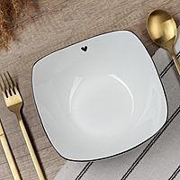 Глубокая тарелка "С любовью", 17,5 х 17,5 х 5,5 см