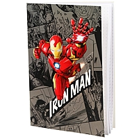 Блокнот на скрепке, А5, 40 листов, Железный человек, Мстители