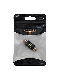 Автомобильная лампа CARTAGE, цоколь C5W, 12 В, 3 SMD, 39 мм, белый свет