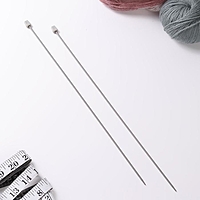 Спицы для вязания прямые, d=2,5мм, 35см, 2шт