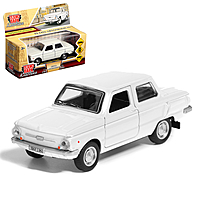 Машина металлическая заз-968а "Запорожец" 12 см, инерция, белый ZAZ968A-12-WH