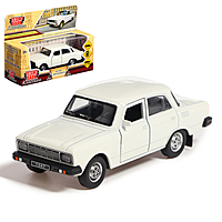 Машина металлическая "Москвич-2140sl" азлк 12,5 см, инерция, белый AZLK2140M-12-WH