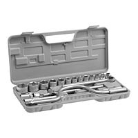 Набор торцевых головок ЕРМАК 736-566, с воротками, 1/2", 10 - 32 мм, 19 предметов