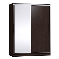 Шкаф-купе Strike, 1600 × 595 × 2105 мм, зеркало / ЛДСП, цвет венге