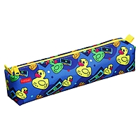 Пенал мягкий,1 отделение, квадро, 45 х 210 мм, Hatber "Утки" синий/жёлтый NPk_62155