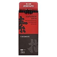 Карандаш графитовый черный S-soft, корпус красный