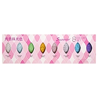 Краски акварельные перламутровые 8 цветов + кисть в пластиковой коробке  PG-8