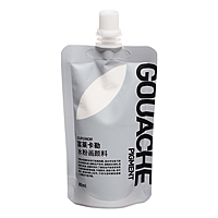 Гуашь художественная 80 мл БЕЛАЯ, в дой-паке с крышкой  WSG80-48