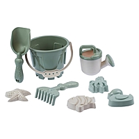 Песочный набор блед. зеленый (ведро 1,2 л,лопатка,грабли,4 формочки, лейка 0,2 л) JB5300547