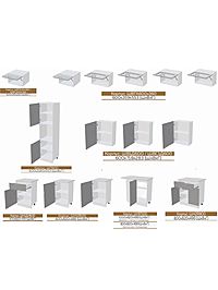 Кухня угловая трёхуровневая в потолок «Престиж», 3000×1800 мм, цвет графит/амазония