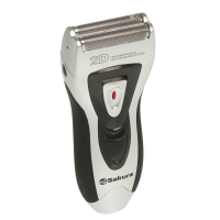 Электробритва Sakura SA-5416SBK, АКБ, 2 сетки, сухое бритье, триммер, серая