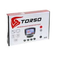 Парктроник TORSO TP-301-8, 8 датчиков, LСD-экран, биппер, 12 В, датчики чёрные