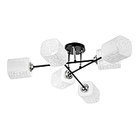 Люстра "Аланди" 6хЕ27 40Вт черно-хромовый 62х62х28 см