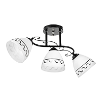 Люстра "Аврора" 3хЕ27 40Вт черный 58х26 см