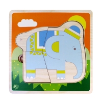 Пазл Слоники деревянный многоуровневый