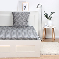 Комплект Экономь и Я "Иллюзия" цв.серый: Простыня 145*214 см, 70*70 см, бязь, 100% хлопок