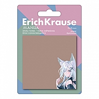 Блок с липким краем бумажный 75х75 мм, ErichKrause "Manga", 50 листов