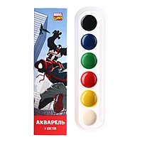 Акварель медовая «Человек-паук», 6 цветов, в картонной коробке, без кисти