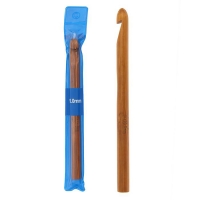 Крючок для вязания бамбуковый, d=10мм, 15см