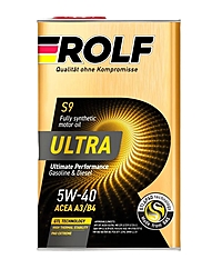 Масло моторное Rolf Ultra 5W-40 A3/B4 SP 1 л синт. металл