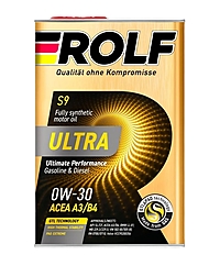 Масло моторное Rolf Ultra 0W-30 A3/B4 SL/CF 4 л синт. металл