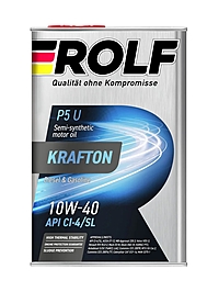 Масло моторное Rolf Krafton P5 U 10W-40 4 л п/синт. металл