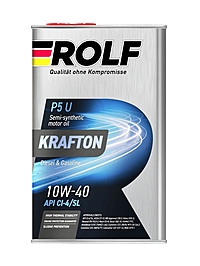 Масло моторное Rolf Krafton P5 U 10W-40 1 л п/синт. металл