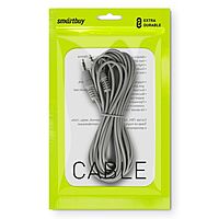 Кабель Smartbuy, Jack 3.5 мм(m)-Jack 3.5 мм(m), 1.8 м, серый