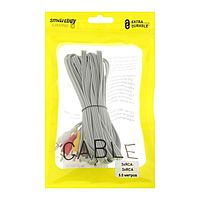 Кабель аудио/видео Smartbuy, 3xRCA(m)-3xRCA(m), 5 м, серый