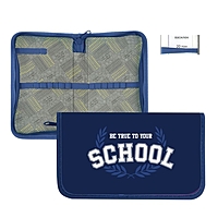 Пенал 1 секция 115 х 205 х 30 мм, Calligrata "School", ламинированный картон