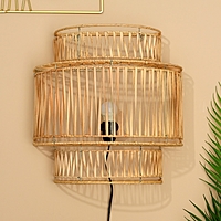 Светильник настенный из ротанга "Корона" 1х120Вт, Е27, 40х20х50 см