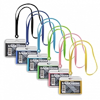 Бейдж горизонтальный 85х54мм ErichKrause акрил. корп., силикон. лента, микс