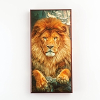 Нарды "Лев" деревянная доска 40 х 40 см, с полем для игры в шашки