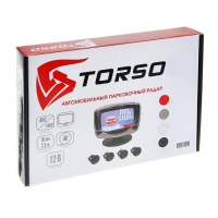 Парктроник TORSO TP-304, 4 датчика, LСD-экран, биппер, 12 В, датчики красные