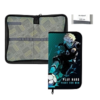 Пенал 1 секция 115 х 205 х 30 мм, Calligrata "Аниме футбол", ламинированный картон