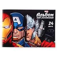 Альбом для рисования на скрепке, А4, 24 листа, Мстители