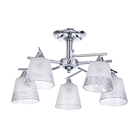 Светильник потолочный Ангела 52х52х27  , 5х60Вт Е27, Хром