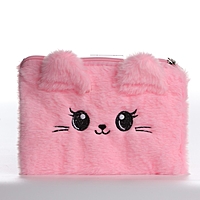 Пенал из плюша ArtFox STUDY "Очаровательный котик", 19,5*14,5 см