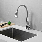 Смеситель для кухни Haiba HB73823 гибкий излив латунь хром