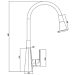 Смеситель для кухни Haiba HB73823 гибкий излив латунь хром