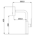 Смеситель для кухни Haiba HB73824-3 выдвижной излив графит