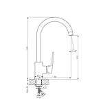 Смеситель для кухни Haiba HB70587 гайка хром
