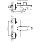 Смеситель для ванны Haiba HB60590-7 короткий излив черный